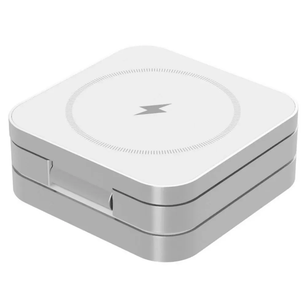 Just Wireless 3-in-1 Magnetic Collapsible Wireless Charger - White